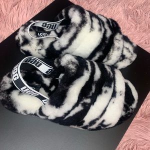 BRAND NEW UGG Marble Fluff Yeah Slides Kids Size 4 ~ Women’s Size 5.5